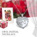 TOUPOP Sterling Silver Pendant Necklace with Stone-0-7