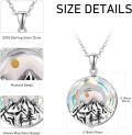 wholesale 925 Sterling Silver Round Mountain Crystal Pendant Necklaces for Women - Religious Gifts Jewelry (Mustard Seed)-0-5