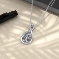 wholesale 925 Sterling Silver Infinity Tree of Life Pendant Necklace with Cubic Zirconia for Women's Fashion s-0-3