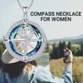 wholesale 925 Sterling Silver Blue Crystal Phoenix Compass Pendant Necklace for Women's s-0-2