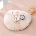 TOUPOP 925 Sterling Silver Dolphin Dangle Drop Hook Earrings Ocean Animals Jewelry-0-2