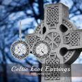 wholesale 925 Sterling Silver Celtic Clover Trinity Knot Drop Dangle Earrings for Women Girls Irish Lucky Charm Protection  4cm Long-0-2