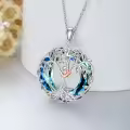 TOUPOP 925 Sterling Silver Tree Of Life Gymnastics Ballerina Necklace Jewelry Gift-0-4