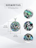 wholesale 925 Sterling Silver Mermaid Pentagram Abalone Shell Pendant Necklace - Unique Gifts for Her Him-0-3