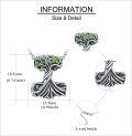 wholesale 925 Sterling Silver & Green Leaf Tree of Life Urn Necklace for Ashes, Perfume, Memorial Keepsake Jewelry for Dad Mom Husband Wife Pet-0-4