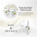 wholesale 925 Sterling Silver Heart-Shaped Flower and Honeybee Drop Earrings for Women & Girls-0-4