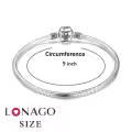 wholesale 925 Sterling Silver Snake Chain Charm Bracelet Wholesale with Barrel Clasp - Birthday Gift for Women-0-1