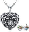 wholesale TOUPOP Sweet 16th Birthday Gift Locket Necklace Memory Necklcae Hold Picture Gift For 16 Year Old -0-0