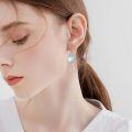 wholesale 925 Sterling Silver Moonstone Drop Earrings Platinum Plated Vintage Filigree Teardrop For Women-0-4