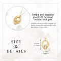 wholesale 14K Gold Cubic Zirconia Twisted Circle Pendant Necklaces for Women Gifts-0-1