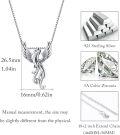 wholesale 925 Sterling Silver Phoenix Pendant Necklace & Earring Set - Nirvana Rebirth Design-0-5