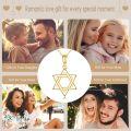 wholesale 14K Gold Star of David Hexagram Pendant Necklace for Women-0-1