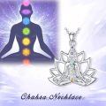 wholesale 925 Sterling Silver Lotus Chakra Yoga Necklace-0-1