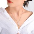 wholesale 925 Sterling Silver Pearl Pendant Necklace for Women Cross Lucky Knot Infinity Cubic Zirconia Anniversary Birthday Gifts 16''+2''-0-2