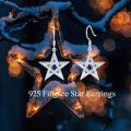 wholesale 925 Sterling Silver Star Earrings Wholesale With Blue Crystals Elegant And Delicate Design-0-3