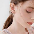 wholesale 925 Sterling Silver Rose Gold Plated Girl Cat Hoop Earrings For Women-0-1