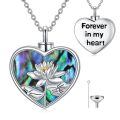 TOUPOP Sterling Silver Abalone Butterfly Hummingbird Lotus Angel Wings Dragonfly Urn Necklace-0-0