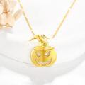 wholesale Gold Pumpkin Witch Hat Pendant Necklace - 925 Sterling Silver Halloween Costume s for Women-0-3