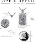 wholesale 925 Sterling Silver Saint Jude Pendant Necklace for Men Women Catholic Christian s 36 Chain-0-2