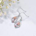 wholesale 925 Sterling Silver Mushroom & Butterfly Teardrop Dangle Earrings-0-1