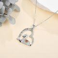 wholesale 925 Sterling Silver Llama Pendant Heart Love You Forever Necklace Gifts for Women-0-4