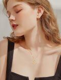 TOUPOP 14K Gold Crystal Mom Necklace For Women Mother Daughter Gifts-0-2
