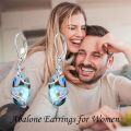 wholesale Sterling Silver Rose Flower Earrings with Natural Gemstone Fine Jewelry Gift for Her-0-26