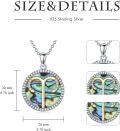 wholesale 925 Sterling Silver Abalone Shell Natural Cubic Zirconia Taurus Zodiac Necklace 12 Constellation Coin Pendant-0-4