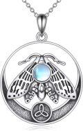 wholesale 925 Sterling Silver Blue Moonstone Butterfly Pendant Necklace-0-0