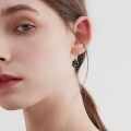 wholesale 925 Sterling Silver Black Snake Drop Earrings-0-4