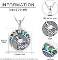 wholesale 925 Sterling Silver Wolf Moon Abalone Shell Necklace Gift for Women Mom-0-5