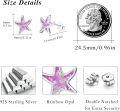 wholesale 925 Sterling Silver Pink Opal Starfish Stud Earrings - Ocean Beach  for Her-0-2