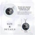 wholesale 925 Sterling Silver Yin Yang Tree of Life Pendant Necklace Blue Enamel Wolf s for Women and Men-0-3