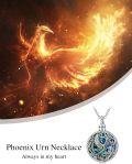wholesale 925 Sterling Silver Round Celtic Phoenix Urn Locket Always in My Heart Keepsake  for Women-0-2