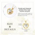 wholesale 14K Gold Heart Shaped Stone Pendant Necklace with Cubic Zirconia s for Her-0-4