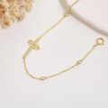 wholesale 14k Gold Cross Bracelet With Diamonds-0-2