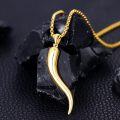 wholesale 925 Sterling Silver Italian Horn Necklace - Black Amulet Pendant for Men & Women (with Gift)-0-4