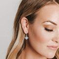 wholesale 925 Sterling Silver Moonstone Crescent Moon Star White Gold Plated Drop Earrings-0-5