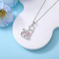 wholesale 925 Sterling Silver Labradorite Gemstone Christmas Holly Berry Cat Pendant Necklace for Women-0-32