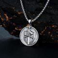 wholesale 925 Sterling Silver Protection Pendant Iron Cross Shield Talisman Norse Viking Jewelry for Men & Women -0-1