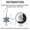 wholesale 925 Sterling Silver Star of David Dangle Earrings with Tree of Life Design, Hypoallergenic, Lead & Nickel Free, 15.8-19.7mm, Gift Box Included-0-3