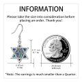 wholesale 925 Sterling Silver Star of David Dangle Earrings with Tree of Life Design, Hypoallergenic, Lead & Nickel Free, 15.8-19.7mm, Gift Box Included-0-3