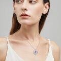 wholesale 925 Sterling Silver Forever Love Heart Birthstone Necklace for Women-0-1