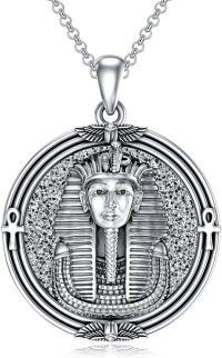 wholesale 925 Sterling Silver Egyptian Pharaoh Pendant Necklaces for Women and Men-Pharaoh