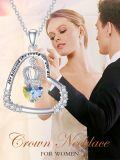 TOUPOP Sterling Silver Crown Pendant Necklace She Believed She Could So She Did Graduation Gift-0-4