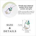 wholesale 925 Sterling Silver Blue Enamel Butterfly & Daisy Drop Pendant Necklace for Women Girls Gifts-0-2