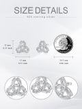 wholesale 925 Sterling Silver Celtic Knot Stud Earrings - Triquetra Design-0-1