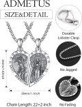 wholesale 925 Sterling Silver Saint Sebastian and Virgin Mary Couples Necklace Set Religious  for Men Women-0-1