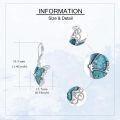 wholesale 925 Sterling Silver Butterfly Created Turquoise Filigree Drop Earrings For Women-0-4