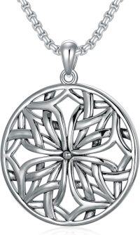 wholesale Celtic Cross Necklace For Men Women 925 Sterling Silver Celtic Knot Necklace For Fathers Day Anniversary Christmas Thanksgiving Birthday Gifts For Him -undefined